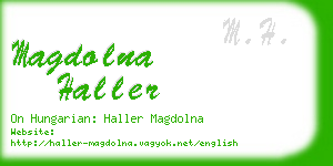 magdolna haller business card